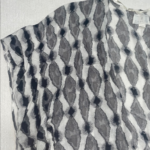 Caslon Gray and Black Patterned Light Shaw - Picture 3 of 5